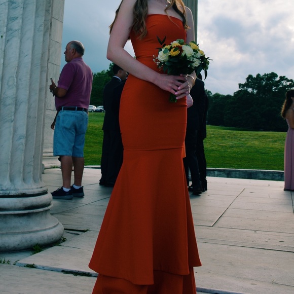 likely red gown
